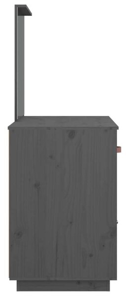 VidaXL Fésülködőasztal - Tömör Fenyőfa - Szürke - 95x50x134 cm
