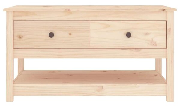 Fenyőfa Dohányzóasztal - 2 Fiókos - 102x49x55 cm