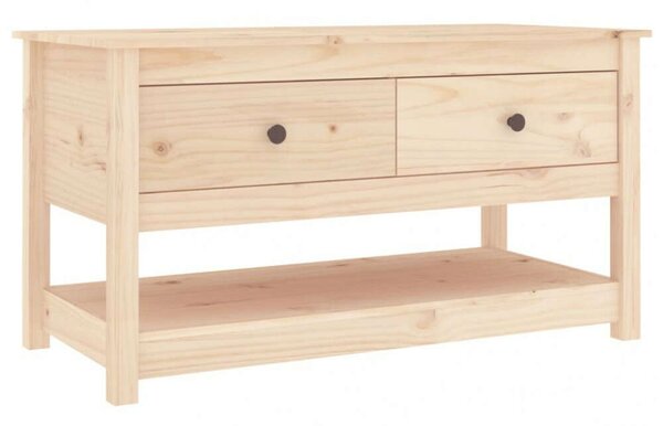 Fenyőfa Dohányzóasztal - 2 Fiókos - 102x49x55 cm