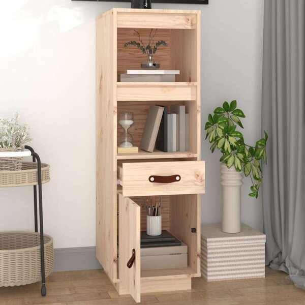 VidaXL tömör fenyőfa magasszekrény 34 x 40 x 108,5 cm