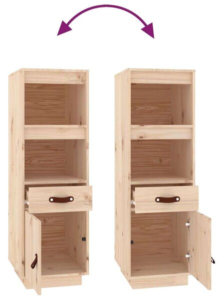VidaXL tömör fenyőfa magasszekrény 34 x 40 x 108,5 cm
