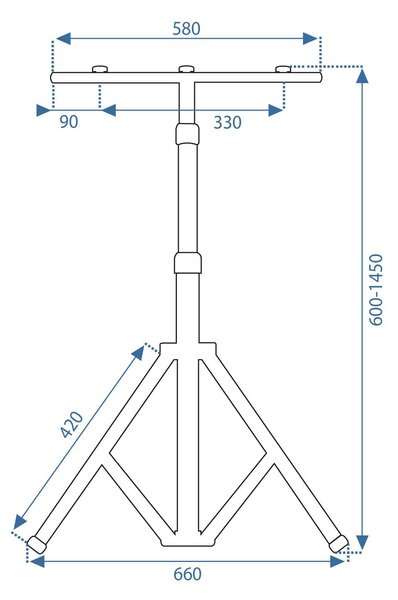 Toolight Rea, Halogén LED építőipari lámpák állványon 2x20W RSL001-20N, KPL-10200