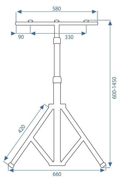Toolight Rea, Halogén LED épületlámpák állványon 2x30W RSL001-30N, KPL-10201