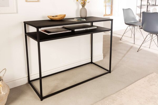 DURA Konzolasztal - Fém - Fekete - 120cm
