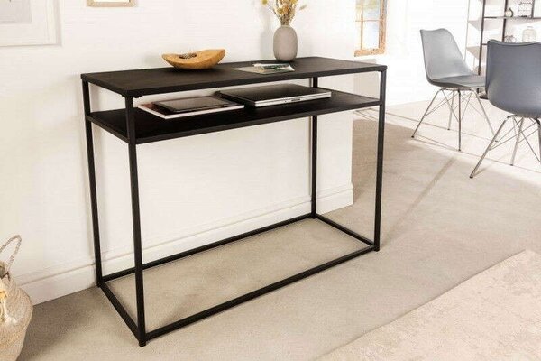 DURA Konzolasztal - Fém - Fekete - 120cm