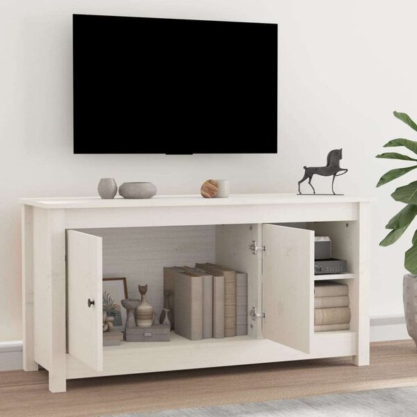 VidaXL Fehér Fenyőfa TV Szekrény - 103x36,5x52 cm