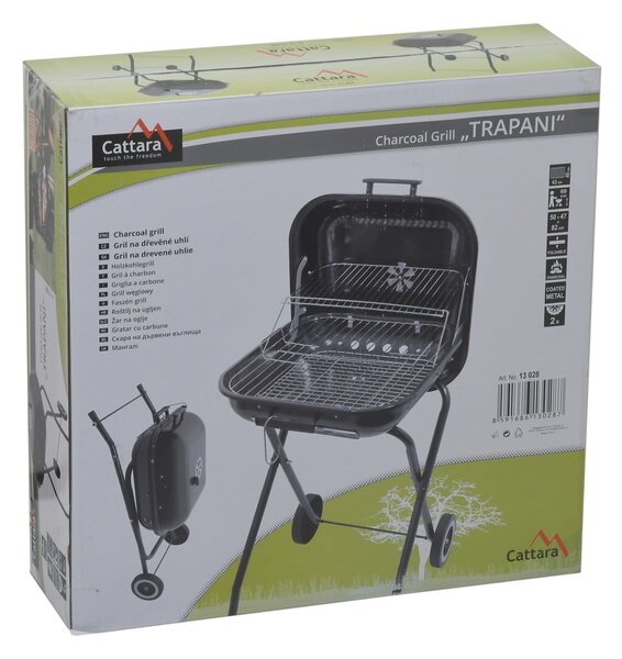 Trapani faszenes grillsütő, 43 x 40 cm - Cattara