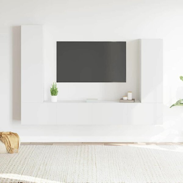 VidaXL Falra Szerelhető TV Szekrény Szett - Fehér - 4 részes
