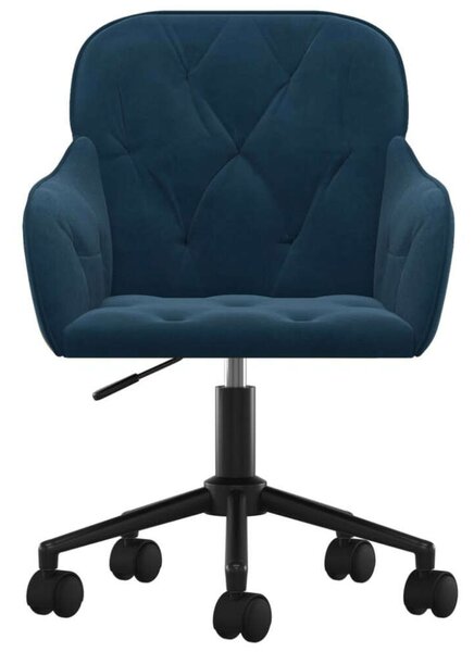 VidaXL Bársony Forgószék - 2 db - Kék