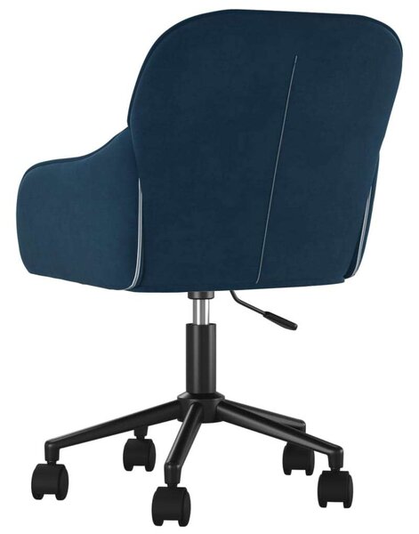 VidaXL Bársony Forgószék - 2 db - Kék