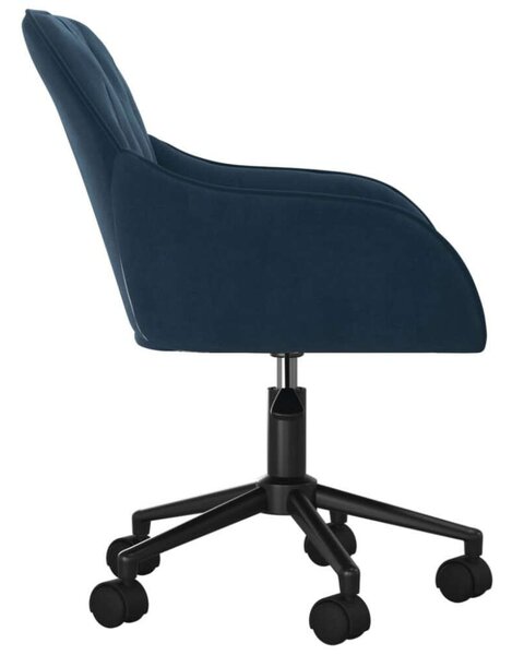 VidaXL Bársony Forgószék - 2 db - Kék