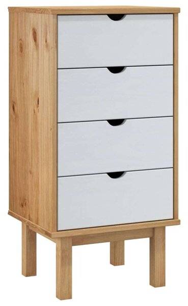 VidaXL Fiókos Szekrény - Tömör Fenyőfa - 46x39,5x90 cm