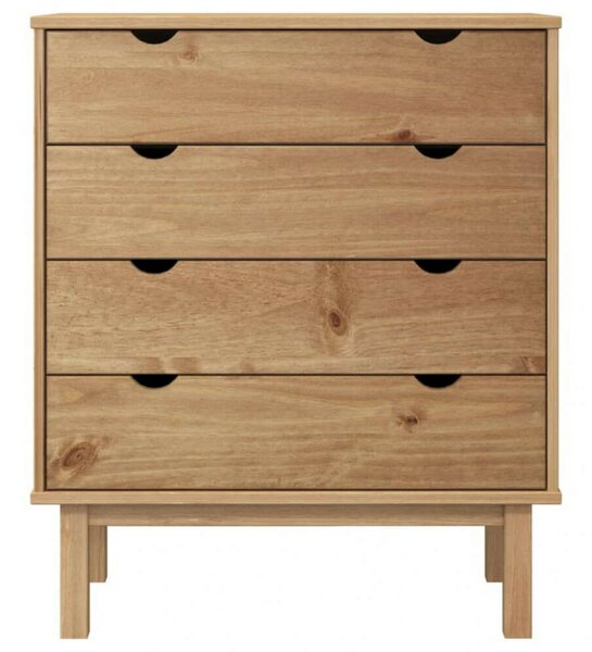 VidaXL Fiókos Szekrény - Tömör Fenyő - 76,5x39,5x90 cm