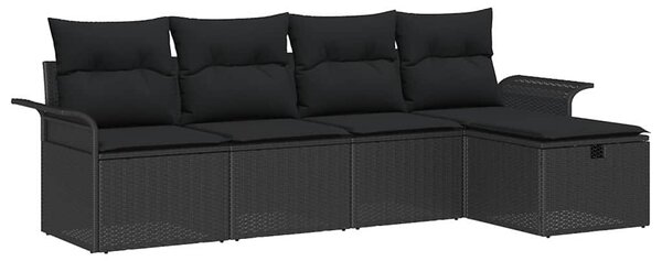 Kerti Kanapé Szett 5 db Poli rattan