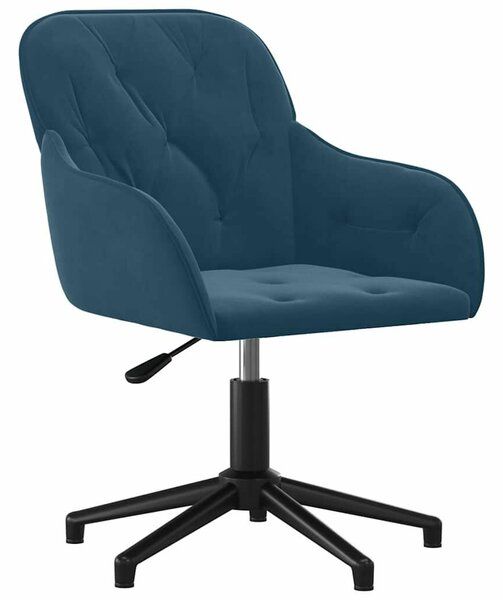 VidaXL Bársony Forgószék - 2 db - Kék