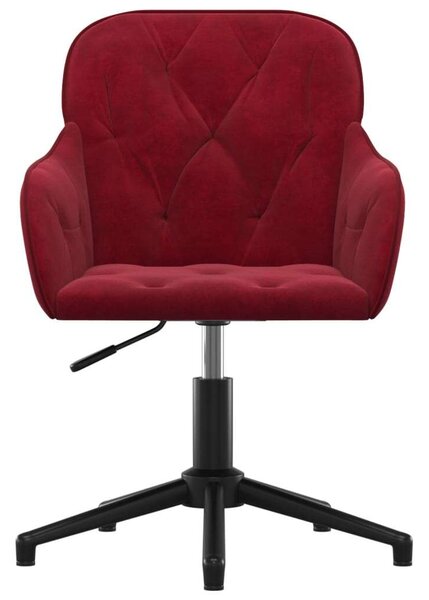 VidaXL Bordó Bársony Forgószék - 2 db