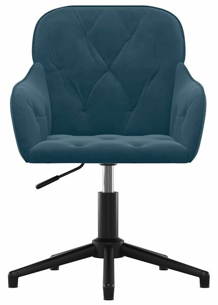 VidaXL Bársony Forgószék - 2 db - Kék