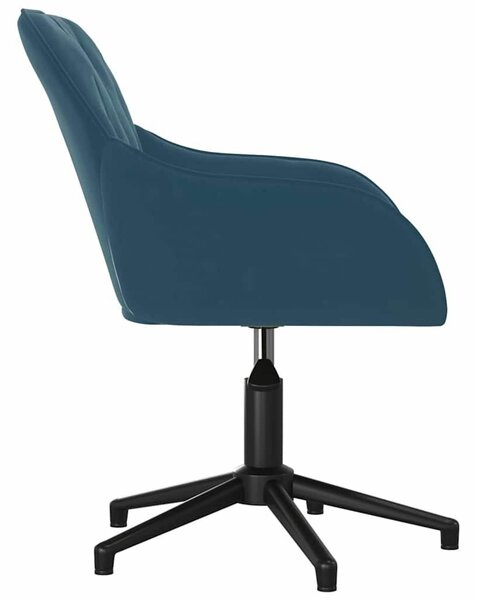 VidaXL Bársony Forgószék - 2 db - Kék