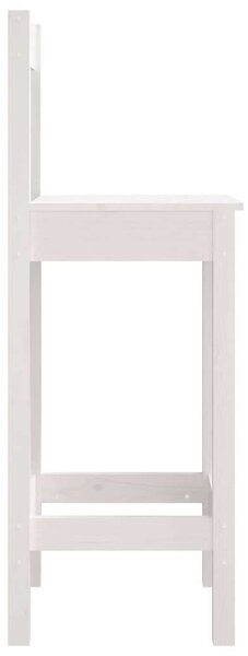 VidaXL 2 db fehér tömör fenyőfa bárszék 40 x 41,5 x 112 cm