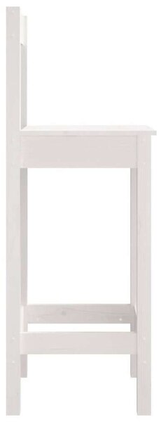 VidaXL 2 db fehér tömör fenyőfa bárszék 40 x 41,5 x 112 cm