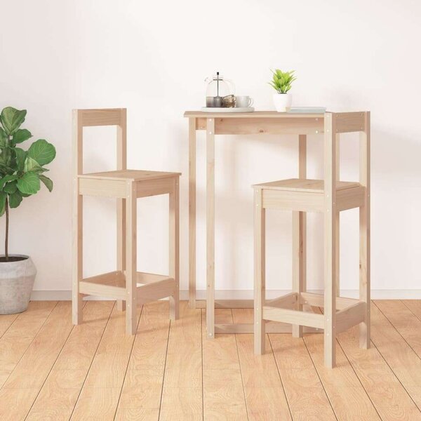VidaXL 2 db tömör fenyőfa bárszék 40 x 41,5 x 112 cm