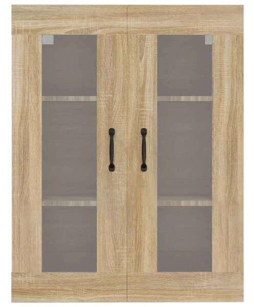 Vidaxl Falra Akasztható Vitrin - Sonoma Tölgy - 69,5x34x90 cm
