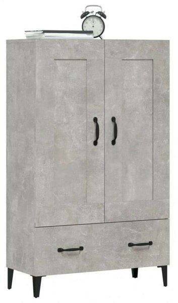 VidaXL betonszürke szerelt fa magasszekrény 70 x 31 x 115 cm