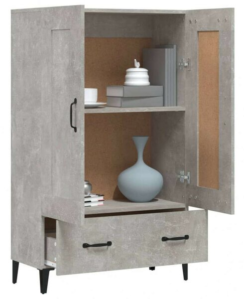 VidaXL betonszürke szerelt fa magasszekrény 70 x 31 x 115 cm