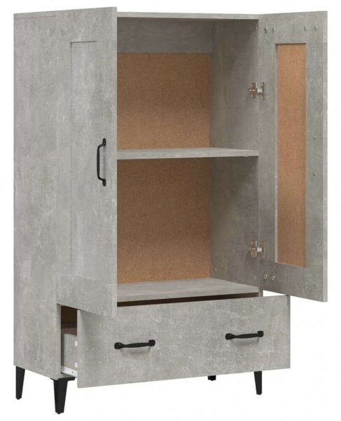VidaXL betonszürke szerelt fa magasszekrény 70 x 31 x 115 cm
