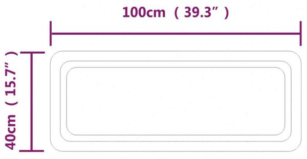 VidaXL LED-es fürdőszobatükör 100x40cm