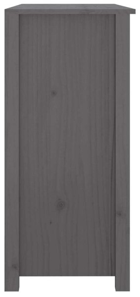 VidaXL szürke tömör fenyőfa tálalószekrény 100 x 35 x 74 cm