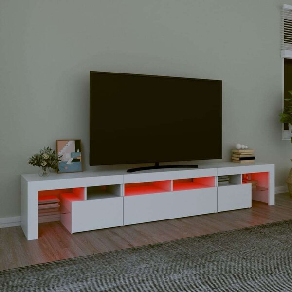 VidaXL LED TV Szekrény - Fehér - 230cm