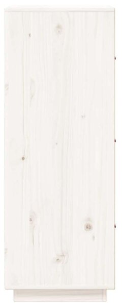 VidaXL fehér tömör fenyőfa magasszekrény 34 x 40 x 108,5 cm