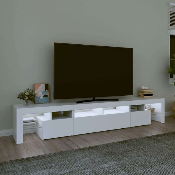 VidaXL LED TV Szekrény - Fehér - 230cm