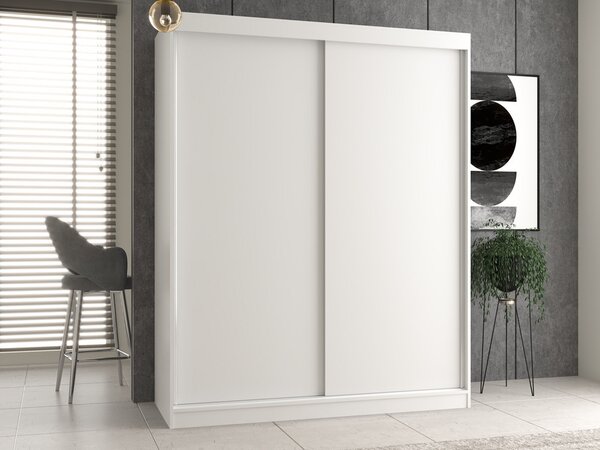 Aldabra IGA 160 B tolóajtós gardróbszekrény 120x61x200, sima, fehér