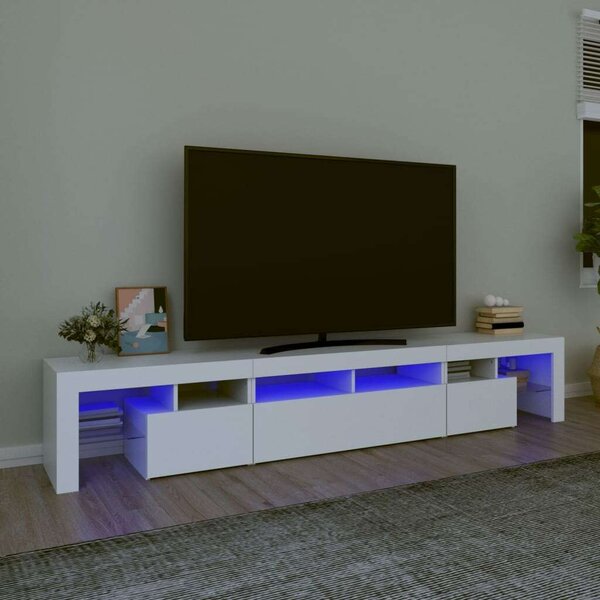 VidaXL LED TV Szekrény - Fehér - 230cm