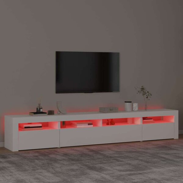 VidaXL LED TV Szekrény - Fehér - 240cm