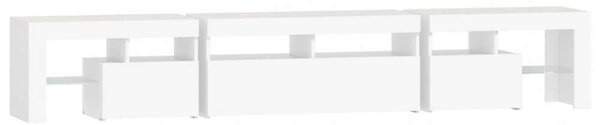 VidaXL LED TV Szekrény - Fehér - 230cm