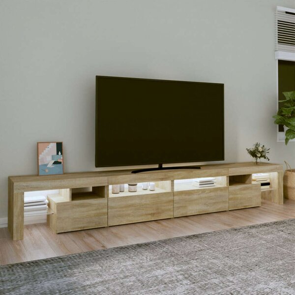 VidaXL LED-es TV Szekrény - Sonoma Tölgy - 260cm