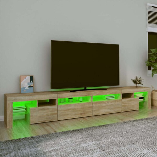 VidaXL LED-es TV Szekrény - Sonoma Tölgy - 260cm