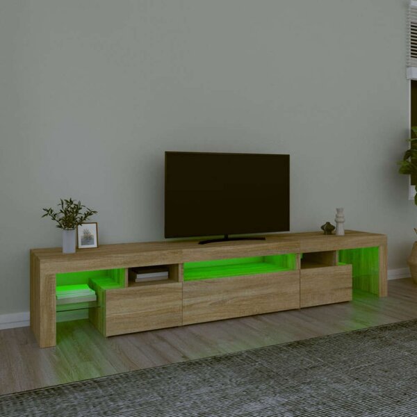 VidaXL LED-es TV Szekrény - Sonoma Tölgy - 215cm