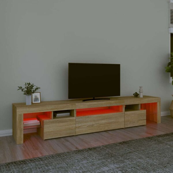 VidaXL LED-es TV Szekrény - Sonoma Tölgy - 215cm