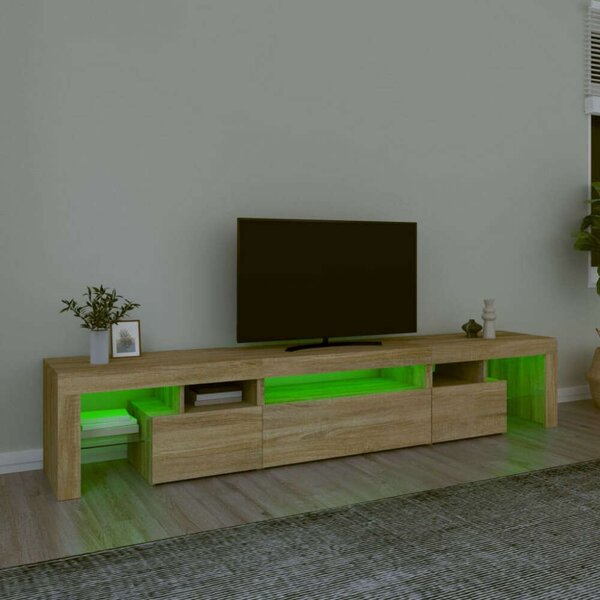 VidaXL LED-es TV Szekrény - Sonoma Tölgy - 215cm