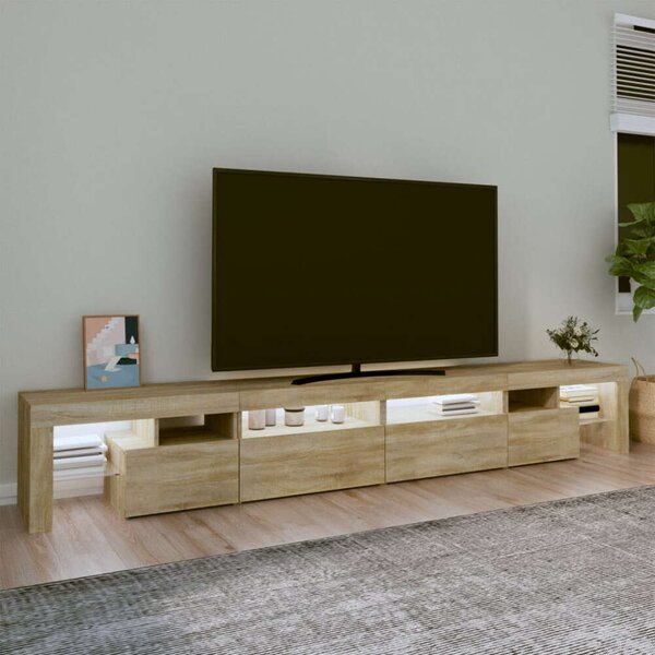 VidaXL LED-es TV Szekrény - Sonoma Tölgy - 260cm