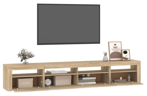 VidaXL TV-szekrény Sonoma Tölgy - 240 cm LED-es