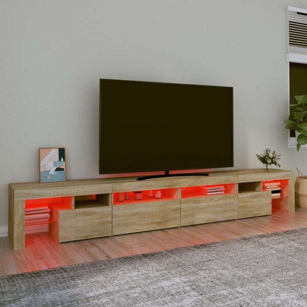 VidaXL LED-es TV Szekrény - Sonoma Tölgy - 260cm