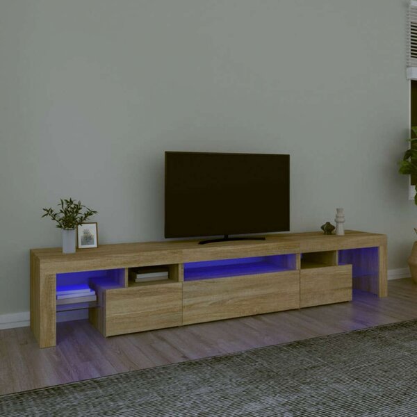 VidaXL LED-es TV Szekrény - Sonoma Tölgy - 215cm