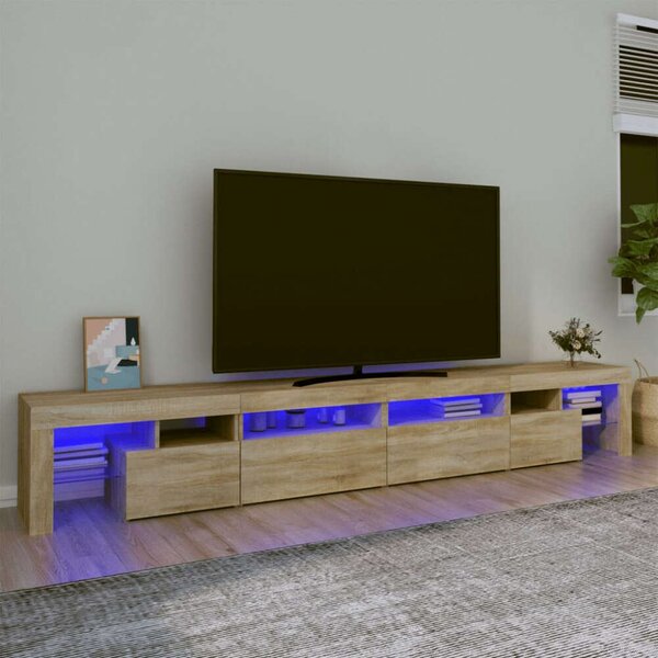 VidaXL LED-es TV Szekrény - Sonoma Tölgy - 260cm