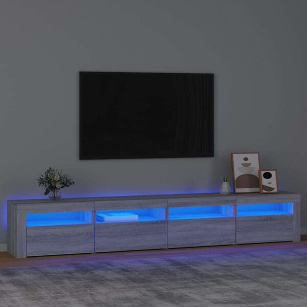 VidaXL LED TV Szekrény Sonoma Szürke - 240 cm