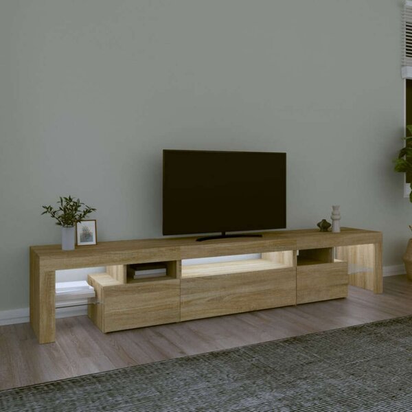 VidaXL LED-es TV Szekrény - Sonoma Tölgy - 215cm